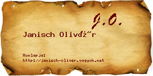 Janisch Olivér névjegykártya